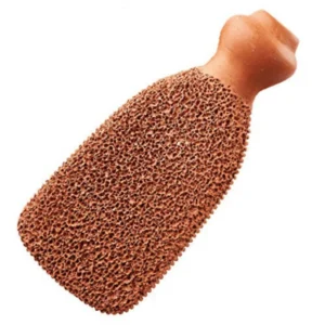Clay foot scrubber
